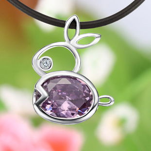 925銀鑲吊墜小兔子 情人節傳遞心意的精致信物